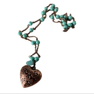 Necklace copper heart